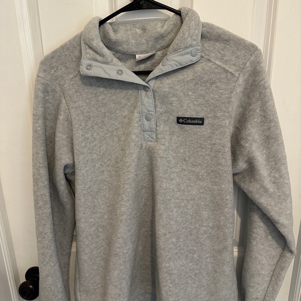 Columbia Women's Light Gray Half Snap Fleece Pullover